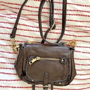 Mini crossbody bag - Brown leather - tiny bag